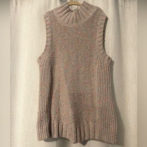 Anthropologie sweater vest with neon threads